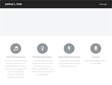 Tablet Screenshot of joshcotehorn.com